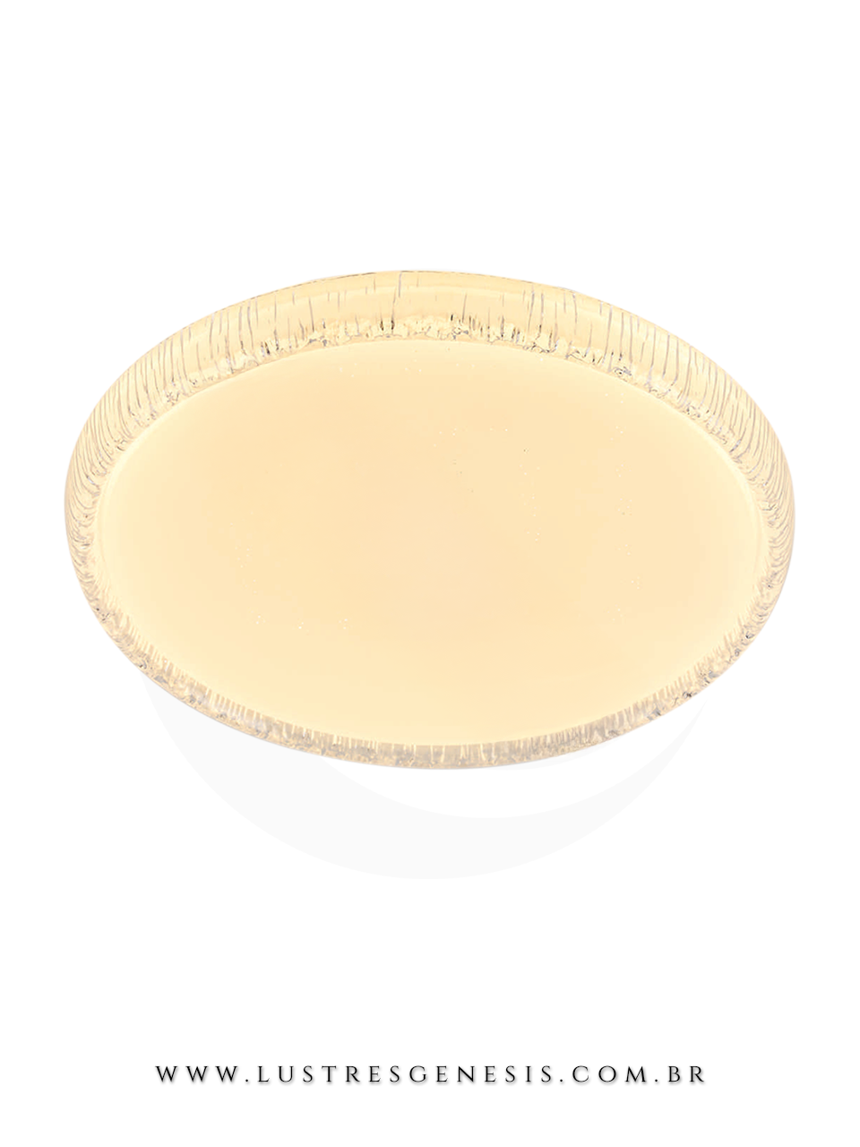 Lustre Plafon Branco Luxo 50cm para Grandes Ambientes e Salas